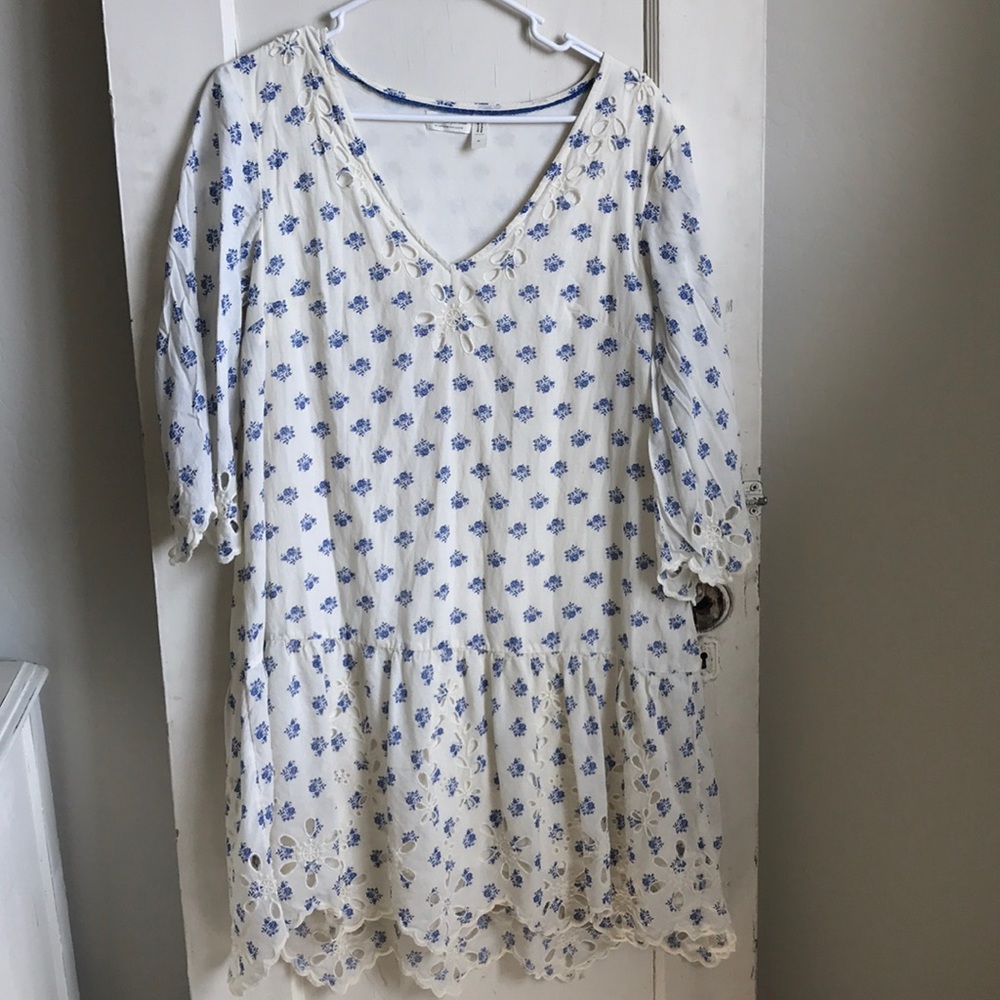 Blue floral print Dress